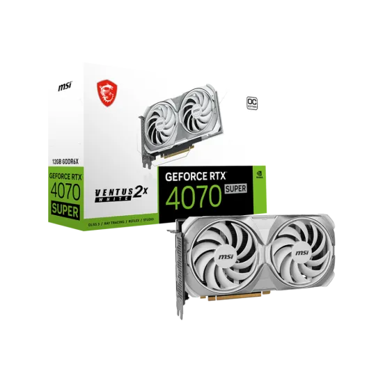 MSI GeForce RTX 4070 SUPER 12G VENTUS 2X WHITE OC Graphics Card