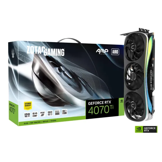 ZOTAC GAMING GeForce RTX 4070 Ti AMP Extreme AIRO 12GB GDDR6X Graphics Card