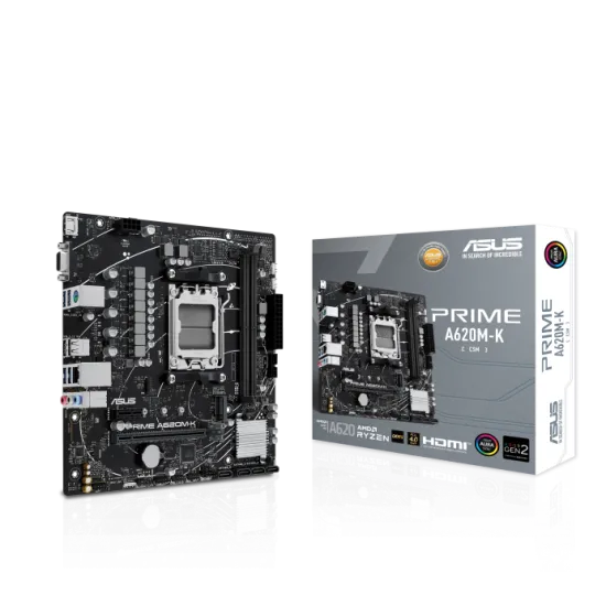 ASUS PRIME A620M-K AM5 DDR5 Micro ATX Motherboard