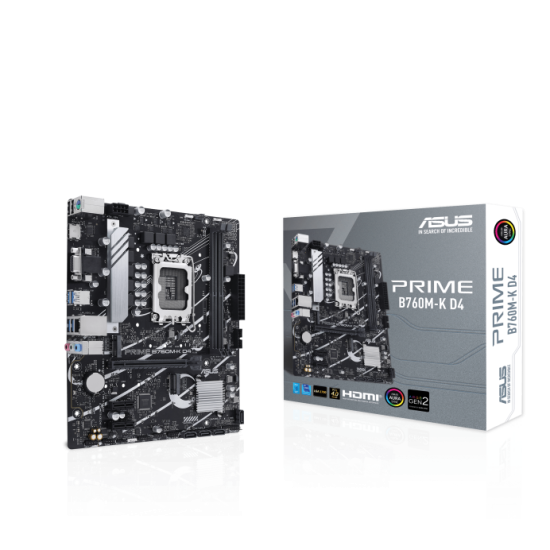 ASUS PRIME B760M-K D4 LGA1700 micro ATX Motherboard