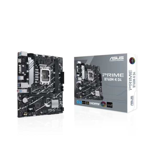 ASUS PRIME B760M-K D4 LGA1700 micro ATX Motherboard