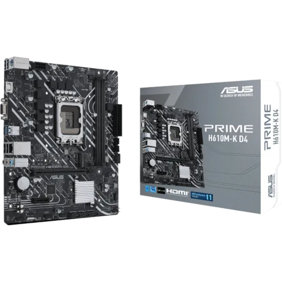 ASUS PRIME H610M-K DDR4 LGA 1700 Micro ATX Motherboard