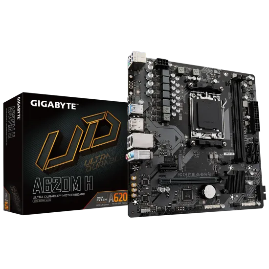 Gigabyte A620M H DDR5 AM5 M-ATX Motherboard Black