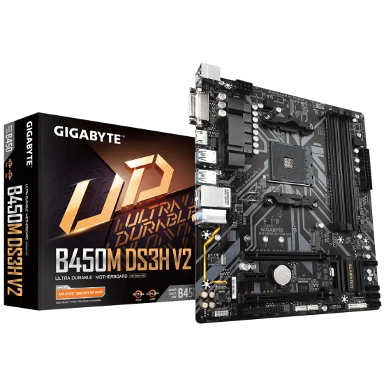 Gigabyte B450M DS3H V2 AM4 Micro ATX Motherboard