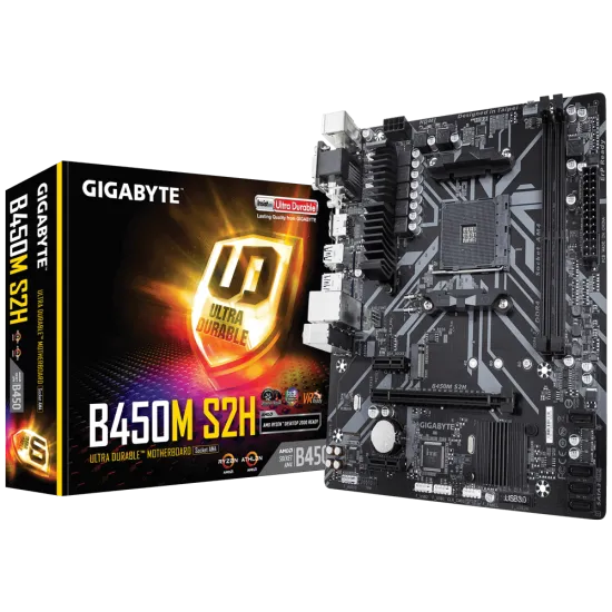 GIGABYTE B450M S2H AM4 DDR4 Micro ATX Motherboard