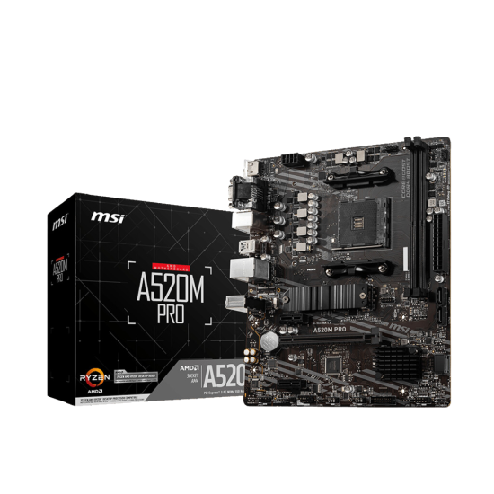 MSI A520M PRO DDR4 AM4 Micro ATX Motherboard