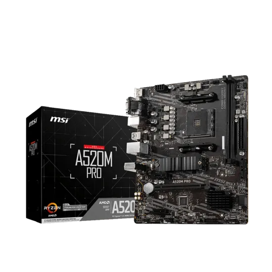 MSI A520M PRO AM4 Micro ATX Motherboard