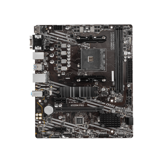 MSI A520M PRO DDR4 AM4 Micro ATX Motherboard