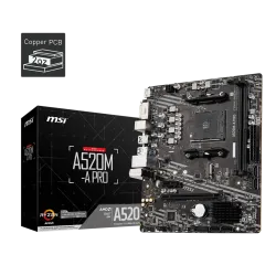 MSI A520M-A PRO DDR4 AM4 M-ATX Motherboard Black