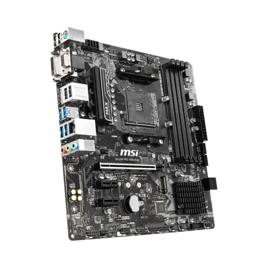 MSI B450M PRO-VDH MAX DDR4 AM4 M-ATX Motherboard Black