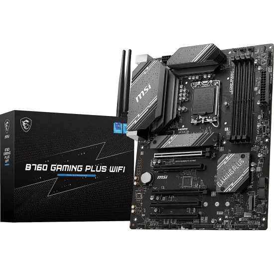 MSI B760 GAMING PLUS WIFI DDR5 LGA1700 ATX Motherboard Black