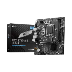 MSI PRO B760M-E DDR4 LGA1700 M-ATX Motherboard Black