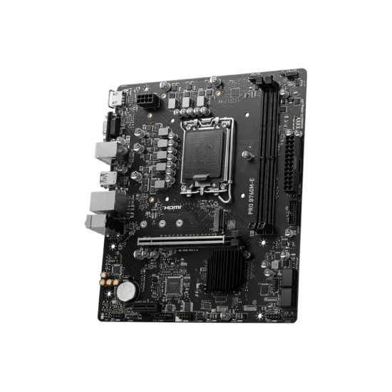 MSI PRO B760M-E DDR5 LGA1700 M-ATX Motherboard Black