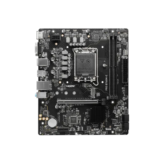 MSI PRO B760M-E DDR5 LGA1700 M-ATX Motherboard Black