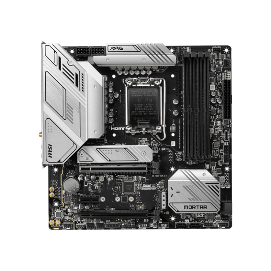 MSI MAG B760M MORTAR DDR4 WIFI LGA1700 Micro ATX Motherboard