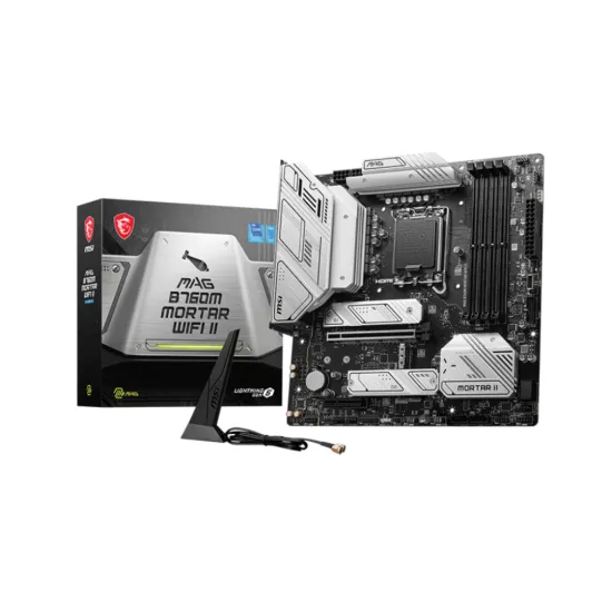 MSI MAG B760M MORTAR WIFI II DDR5 LGA1700 M-ATX Motherboard Black