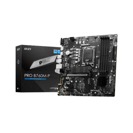 MSI PRO B760M-P DDR5 LGA1700 M-ATX Motherboard Black