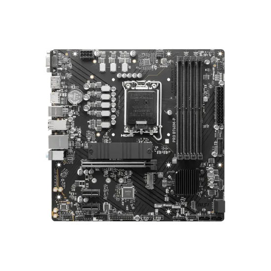 MSI PRO B760M-P DDR5 LGA1700 M-ATX Motherboard Black