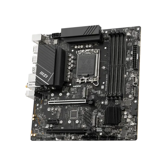 MSI PRO B760M-A DDR5 WIFI LGA1700 M-ATX Motherboard Black
