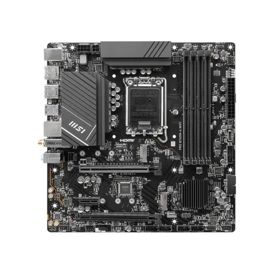 MSI PRO B760M-A DDR5 WIFI LGA1700 M-ATX Motherboard Black