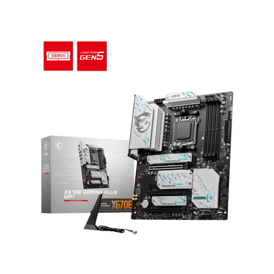 MSI X670E GAMING PLUS WIFI DDR5 AM5 ATX Motherboard