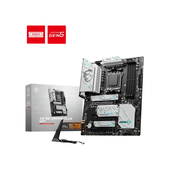 MSI X670E GAMING PLUS WIFI DDR5 AM5 ATX Motherboard