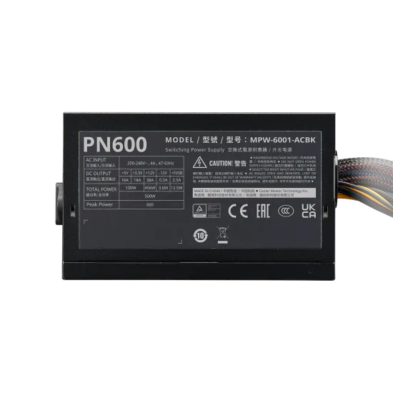 Cooler Master PN600 - 600W Non-Modular Power Supply (TRAY)