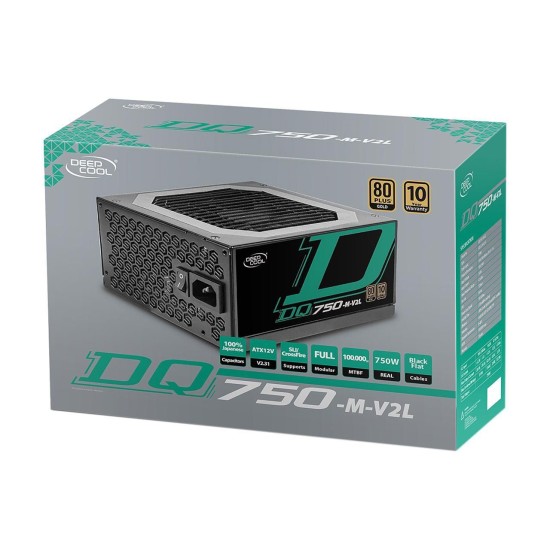 DeepCool DQ750 80 Plus Gold 750W Fully Modular Power Supply 