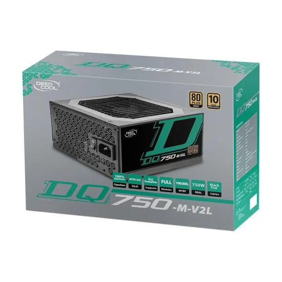 DeepCool DQ750 80 Plus Gold 750W Fully Modular Power Supply