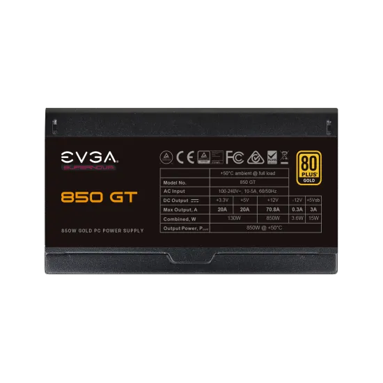 EVGA SuperNOVA 850 GT 850W 80+ Gold Fully Modular Power Supply