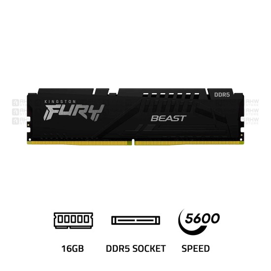 Kingston Fury Beast RGB 16GB DDR5 5600MHz CL40 KF556C40BB-16 Desktop Memory