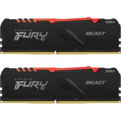 Kingston Fury Beast RGB kf436c17bbak2- 16GB (2X8) DDR4 3600Mhz Black