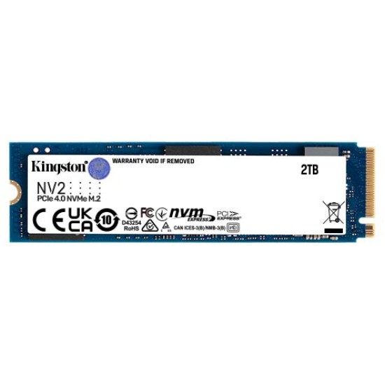 Kingston NV2 2TB M.2 2280 PCIe Gen 4.0 NVMe Internal SSD