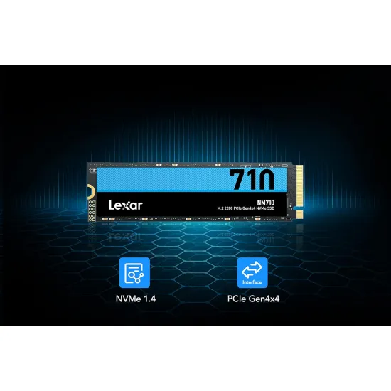 Lexar NM710 500GB M.2 2280 PCIe Gen4x4 NVMe SSD