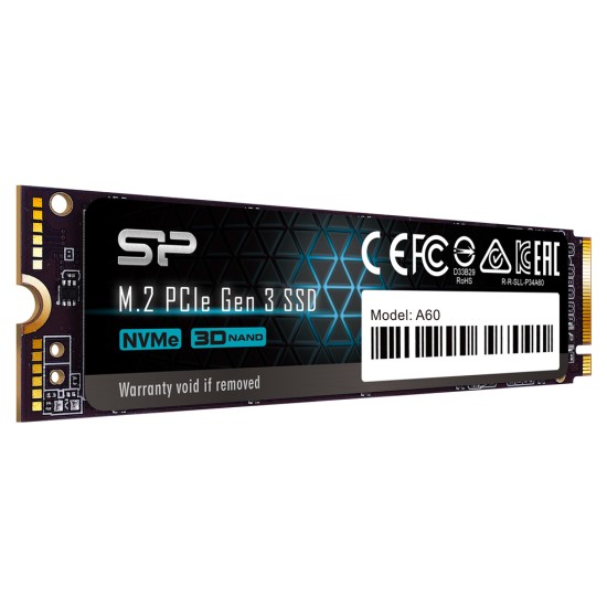 Silicon Power A60 1TB NVMe M.2 PCIe Gen3x4 2280 SSD
