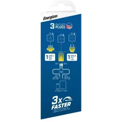 Energizer Wall Charger Multi Plug 38W for Travel - Silver