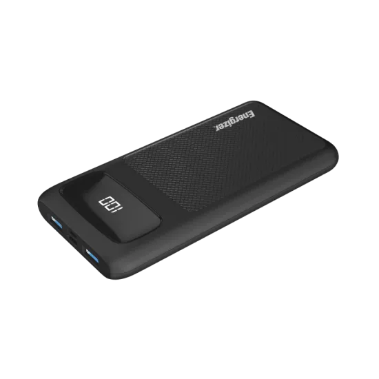 Energizer power bank 10000mah 2USB-A + one USB-C 20W- Black