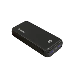 Energizer power bank 20000mah 2USB-A + one USB-C 22.5W- Black