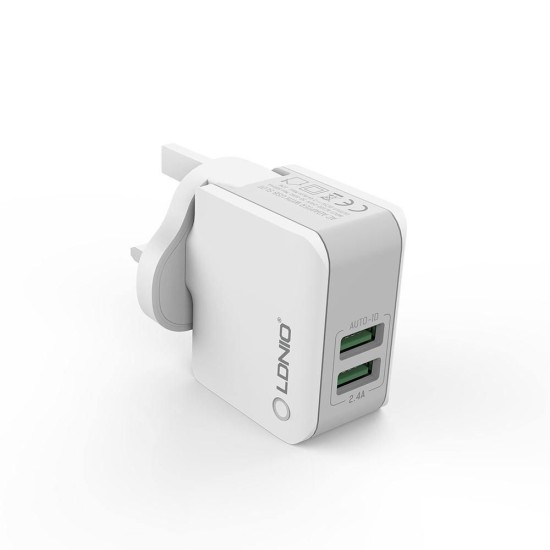 LDNIO A2203 Lightning Travel Fast Charger with 2 USB Ports