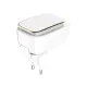 LDNIO A2205 LED Touch Lamp Adapter With Lightning Cable 2 USB Port Type c Cable - White
