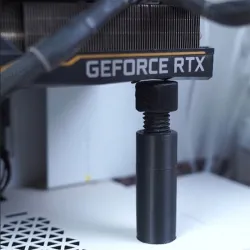 GPU Adjustable Support Bracket 3D Printed - Black GPU Adjustable Support Bracket 3D Printed - Black