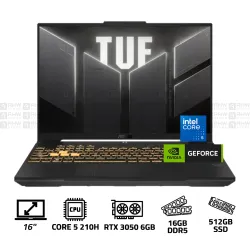 ASUS TUF F16 FX607VJB-RL123W Core 5 210H 16GB RAM 512GB SSD RTX 3050 6GB Graphics 16" FHD 144HZ WIN 11