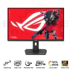 ASUS ROG Strix XG27ACG Gaming Monitor 27 Inch Fast IPS 2K 180Hz (Above 144Hz) 1Ms G-Sync compatible Black