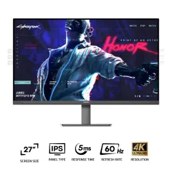 AIWA MU2707 Gaming Monitor 27 Inch IPS 4K 60Hz Black