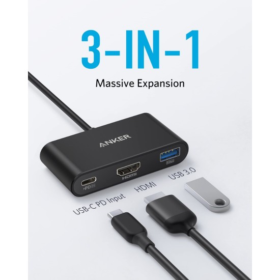 Anker PowerExpand USB-C PD Hub 3-in-1 - A8339