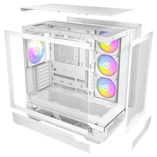 Antec C7 ARGB Mid Tower E-ATX Case 4 Fan White