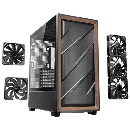 Antec Flux Mesh Mid Tower E-ATX Case 5 Fan Black