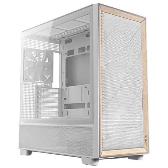 Antec Flux Mesh Mid Tower E-ATX Case 5 Fan White