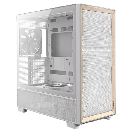 Antec Flux Mesh Mid Tower E-ATX Case 5 Fan White