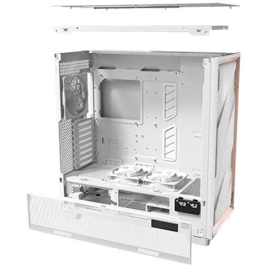 Antec Flux Pro Full Tower E-ATX Case 6 Fan White
